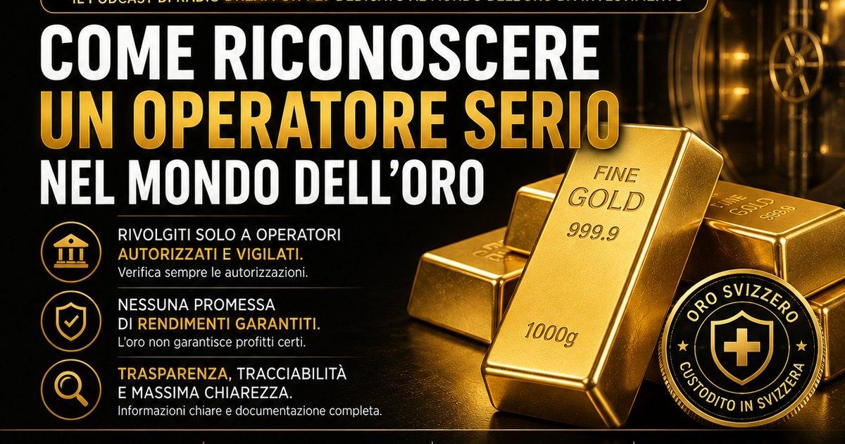 Come riconoscere un operatore serio nel mondo dell’oro: approfondimento