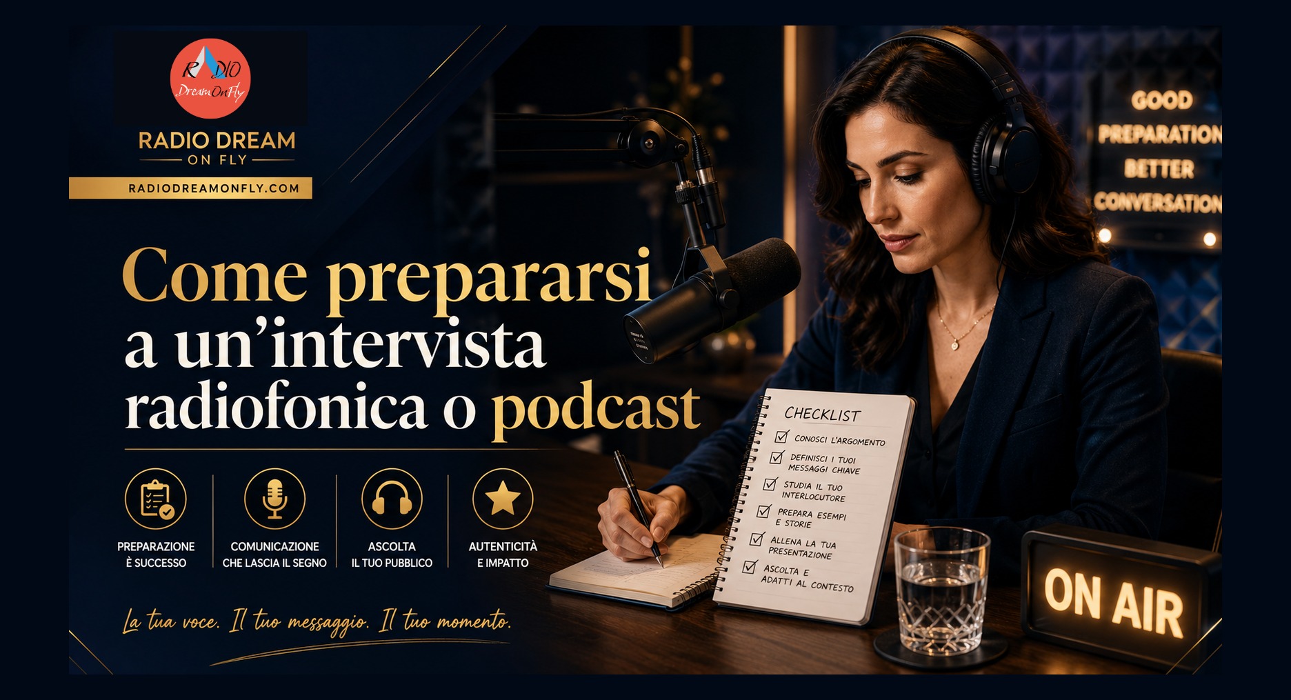 Come prepararsi a un’intervista radiofonica o podcast